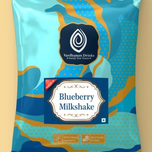 Vardhaman Drinks Blueberry Milkshake mix packet, pack of 30 made with 100% natural ingredients.