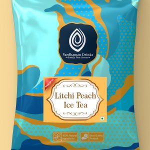 Vardhaman Drinks Litchi Peach Ice Tea packet, pack of 30 made with 100% natural ingredients.
